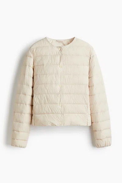 H&m Quilted Jacket In Neutral