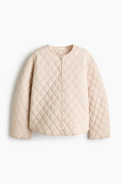 H&m Quilted Jacket In Gold