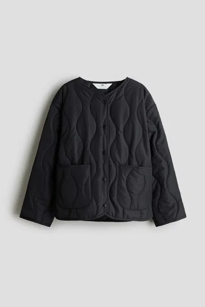 H&m Kids' Quilted Jacket In Black
