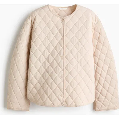 H&m Quilted Jacket In Neutral