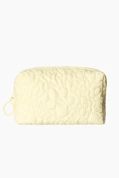 H&m Quilted Makeup Bag In Light Yellow
