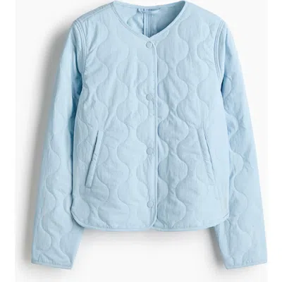 H&m Quilted Nylon Jacket In Blue