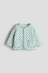 H&m Quilted Patchwork-print Jacket In Blue