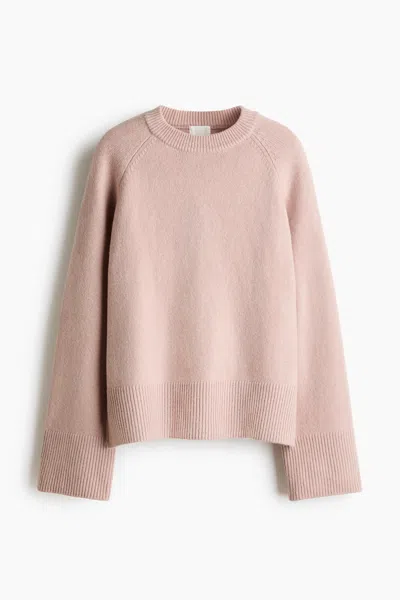 H&m Raglan-sleeved Sweater In Pink