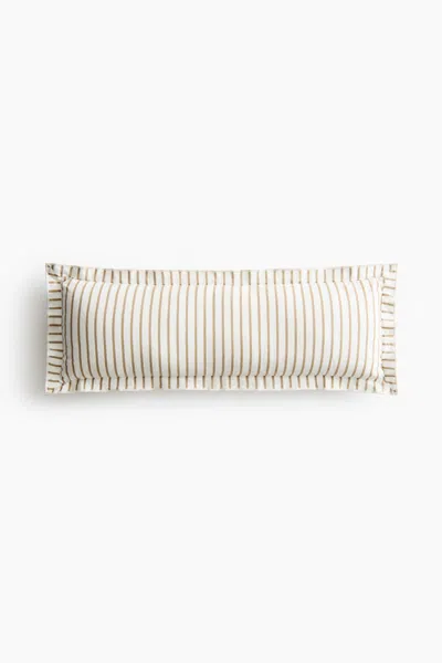 H&m Rectangular Linen-blend Cushion Cover In Neutral