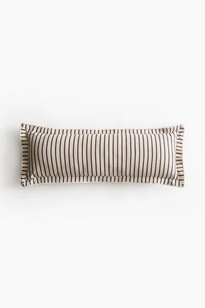 H&m Rectangular Linen-blend Cushion Cover In Brown