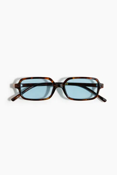 H&m Rectangular Sunglasses In Brown/tortoiseshell Pattern