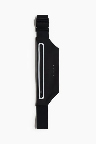 H&m Reflective Running Belt Bag In Black