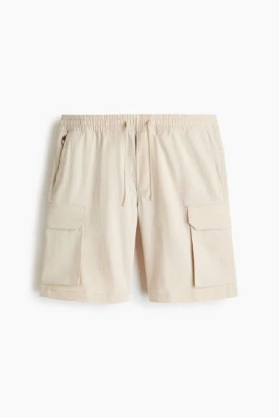H&m Regular Fit Cargo Shorts In Neutral
