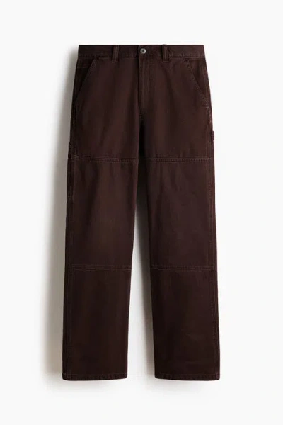 H&m Regular Fit Carpenter Trousers In Brown