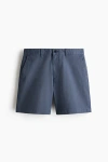 H&m Regular Fit Cotton Chino Shorts In Blue