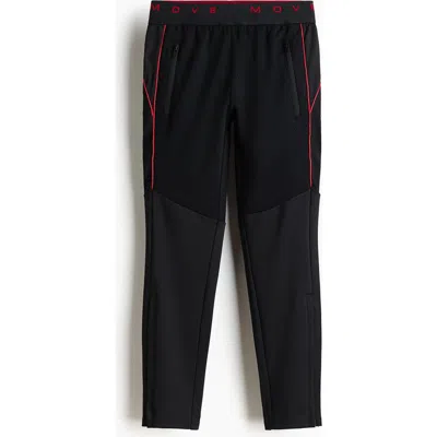 H&m Kids'  Regular Fit Football Pants With Drymove In Black