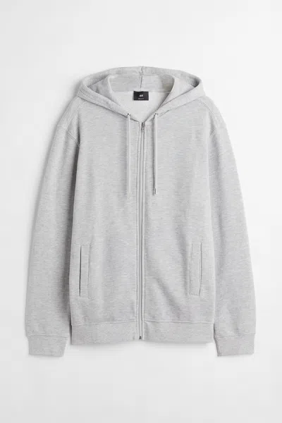 H&m Regular Fit Hooded Jacket In Gray