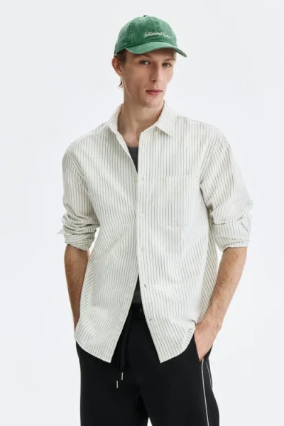 H&m Regular Fit Oxford Shirt In White