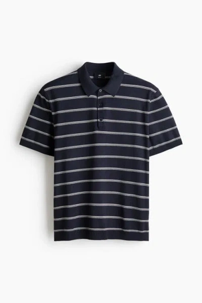 H&m Regular Fit Polo Shirt In Black