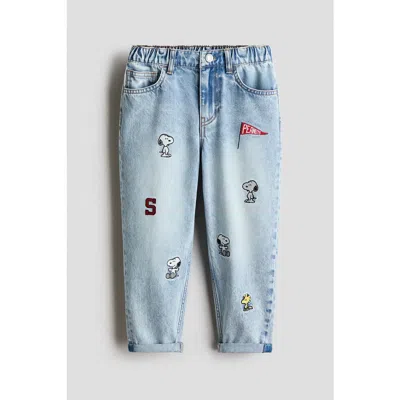 H&m Kids'  Regular Fit Printed  Jeans In Blue