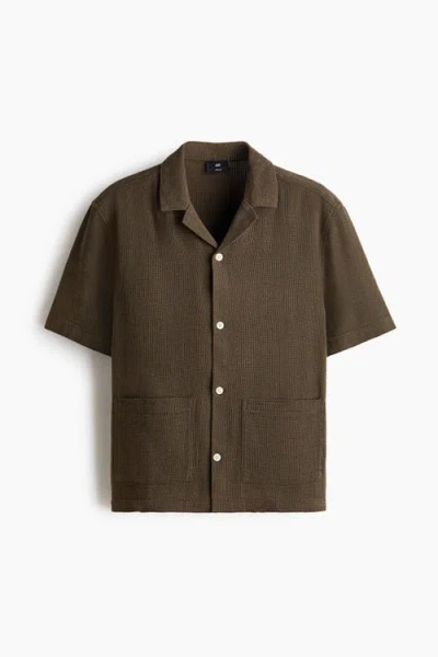 H&m Regular Fit Resort Shirt In Green