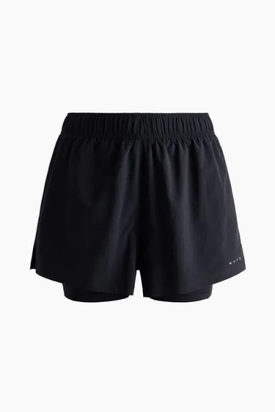 H&m Regular Fit Running Shorts With Drymove In Black