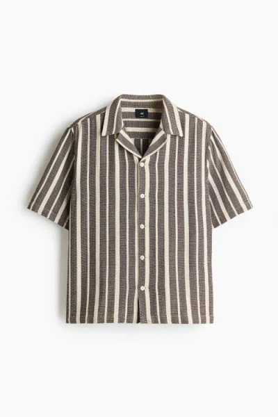 H&m Regular Fit Shirt In Brown