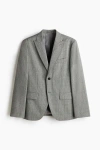 H&m Regular Fit Single-breasted Jacket In Gray