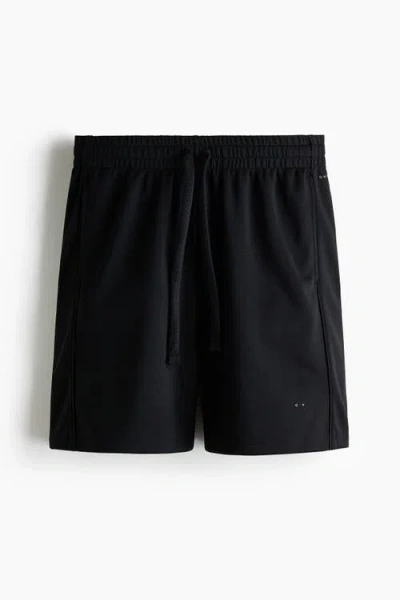 H&m Regular Fit Sports Shorts With Drymove In Black