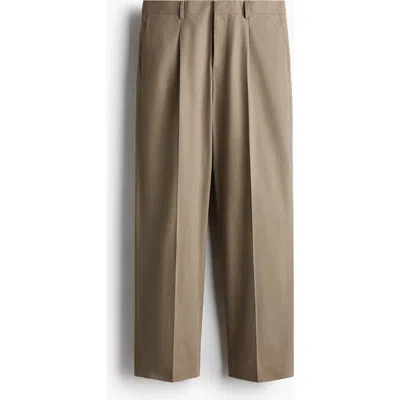 H&m Regular Fit Suit Trousers In Green