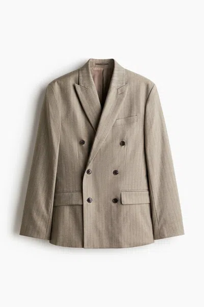 H&m Regular-fit Double-breasted Jacket In Multi