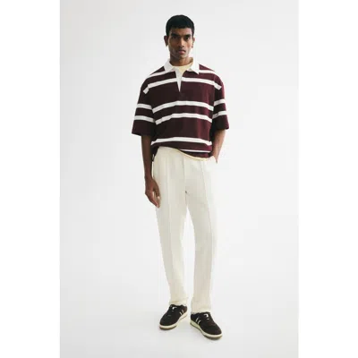 H&m Regular-fit Interlock Crease-front Joggers In White