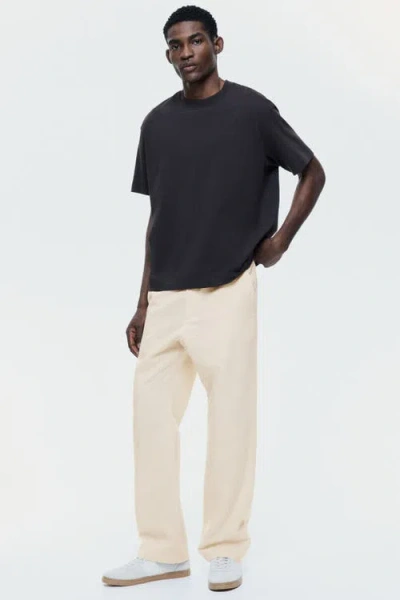 H&m Regular-fit Linen-blend Pants In Neutral