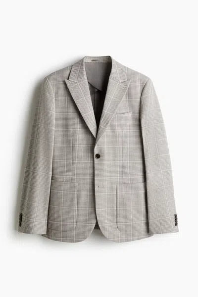 H&m Regular-fit Single-breasted Jacket In Gray