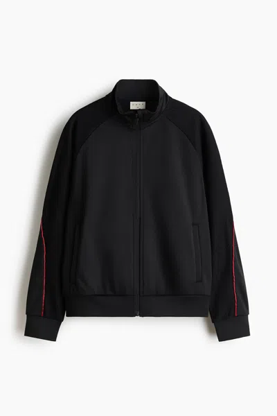 H&m Kids' Regular-fit Soccer Jacket With Drymove In Black