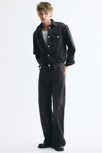 H&m Relaxed Bootcut Jeans In Black