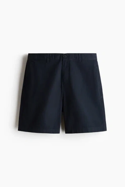 H&m Relaxed Fit Chino Shorts In Blue