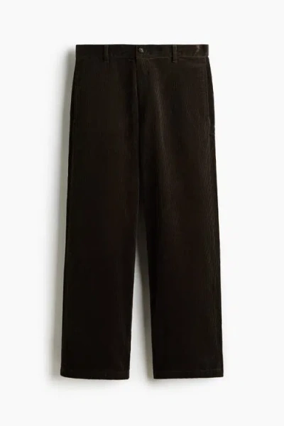 H&m Relaxed Fit Corduroy Trousers In Green