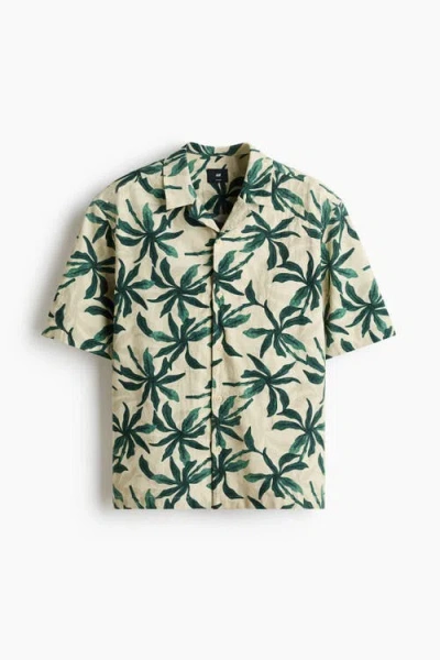 H&m Relaxed Fit Cotton Resort Shirt In Multi