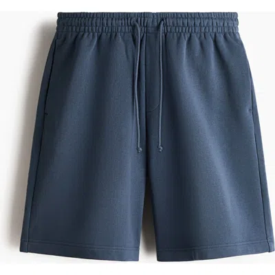 H&m Relaxed Fit Cotton Shorts In Blue
