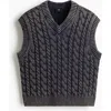 H&m Relaxed Fit Cotton Sweater Vest In Gray