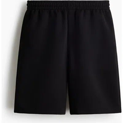 H&m Relaxed Fit Interlock Shorts In Black
