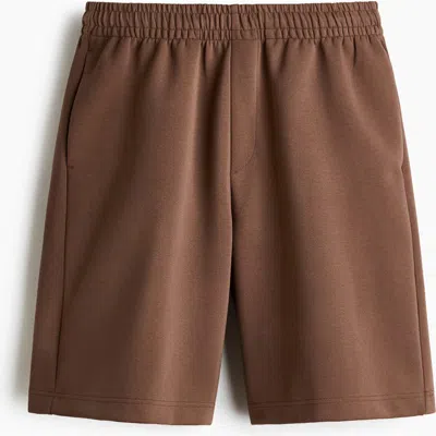 H&m Relaxed Fit Interlock Shorts In Brown