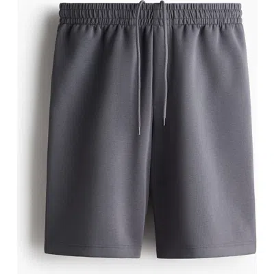 H&m Relaxed Fit Interlock Shorts In Gray