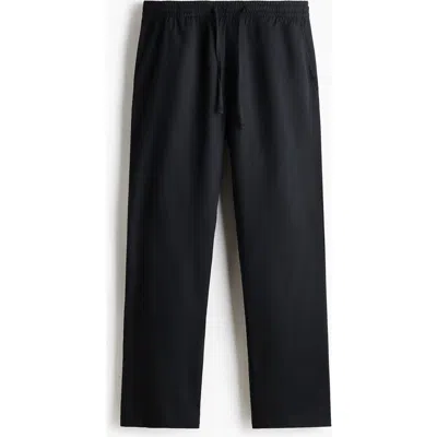 H&m Relaxed Fit Lyocell Trousers In Black