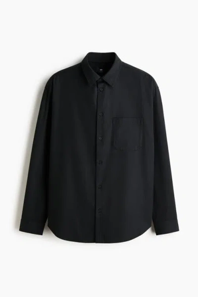H&m Relaxed Fit Shirt In Black