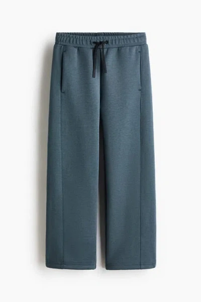 H&m Kids'  Relaxed Fit Sports Joggers With Drymove In Blue