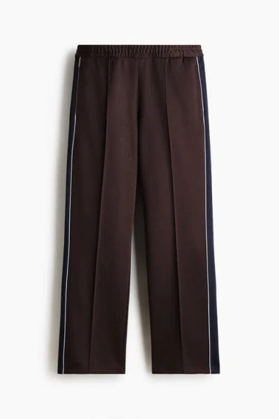 H&m Relaxed Fit Track Pants In Brown