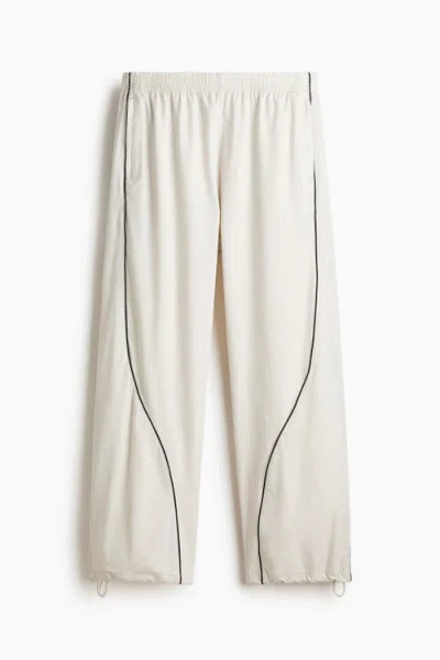 H&m Relaxed Fit Track Pants In Nude