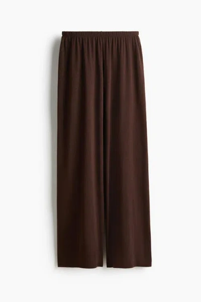 H&m Relaxed Fit Wide Yoga Pants In Blue