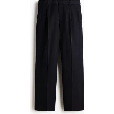 H&m Relaxed Fit Wool-blend Tailored Trousers In Blue