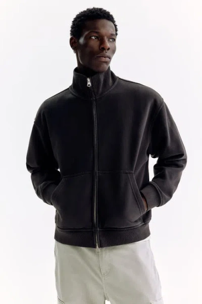 H&m Relaxed-fit Boxy Track Jacket In Black
