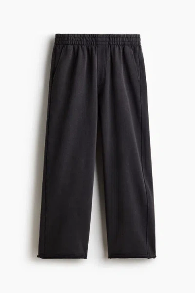 H&m Relaxed-fit Cotton Sweatpants In Black