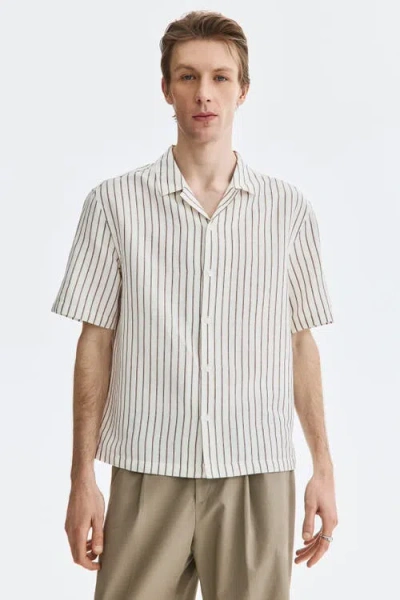 H&m Relaxed-fit Linen-blend Resort Shirt In Multi